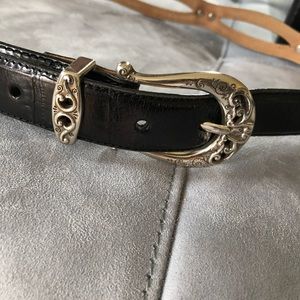 Brighton black and silver belt